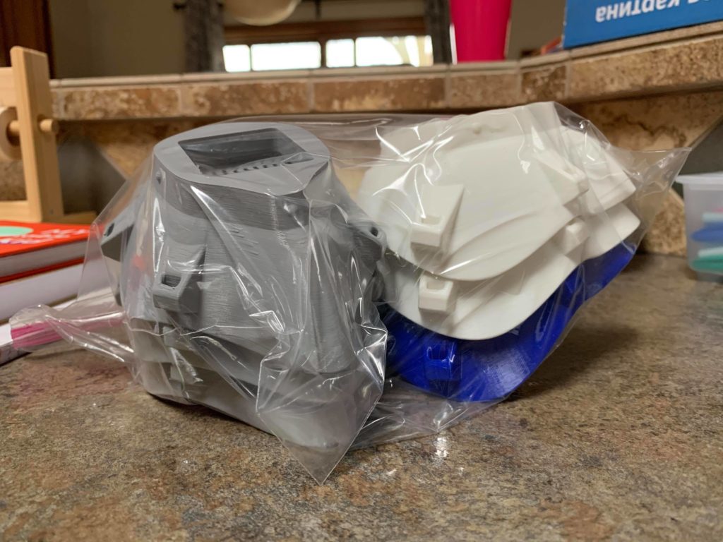 3D printed and packaged medical-grade N95 masks