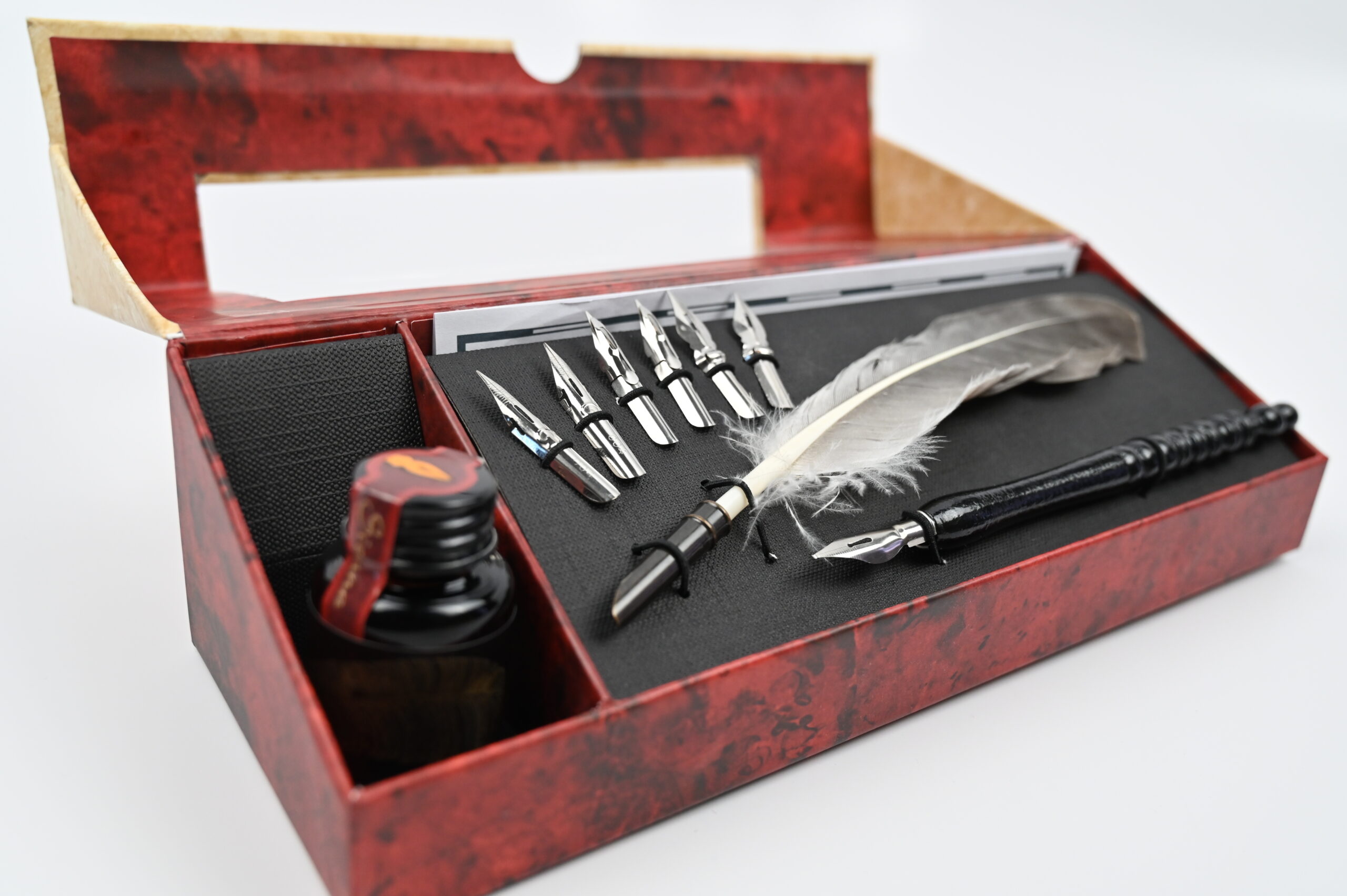 Feather Pen Set With Ink by Authentic Models