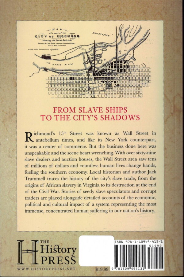 back cover of - the richmond slave trade - by jack trammell