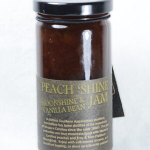 Peach Moonshine And Vanilla Bean Jam jar