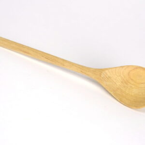 nine-inch wooden spoon with shallow oval head