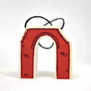wooden cutout ornament of the iconic Tredegar Arch