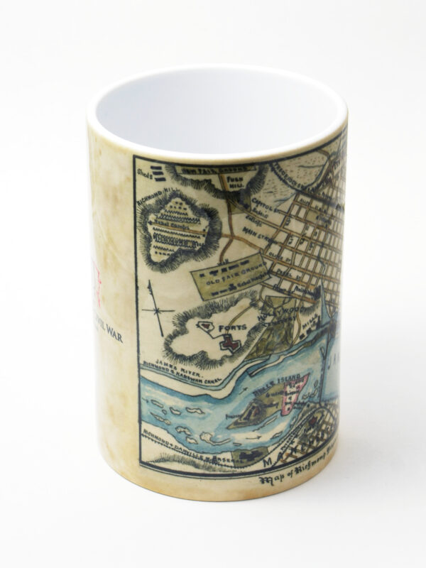 Mug featuring Robert Knox Sneden's 1863 map of Richmond VA
